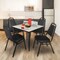 Regency Kahlo Square Table & Chair Sets, 48 W, 48 L, 29 H, Wood, Metal, Vinyl Top, Maple TPL4848PLBK29BK - alternate 1